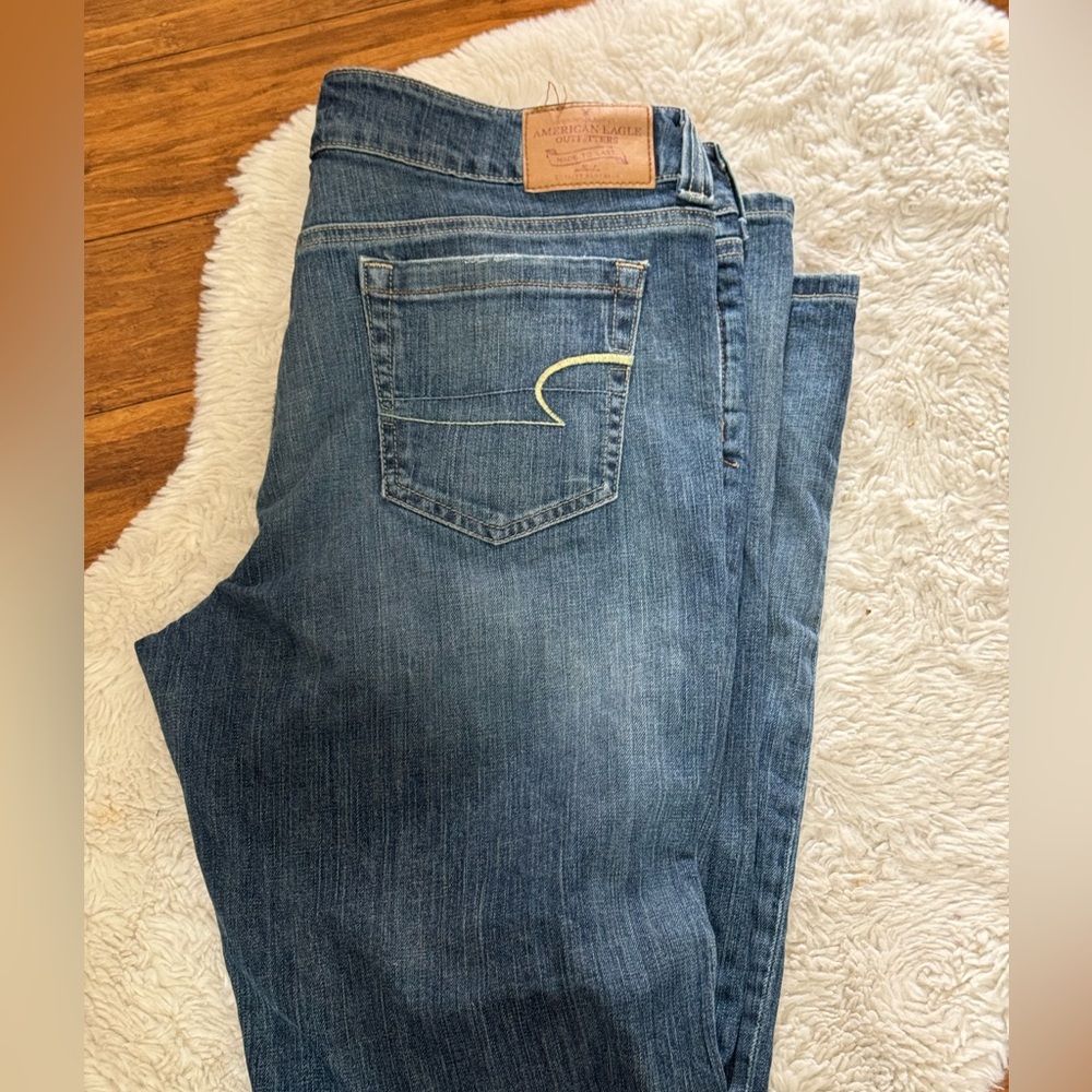 Vintage American Eagle AE 1977 boyfriend bootcut jeans size 14 - Picture 2 of 9